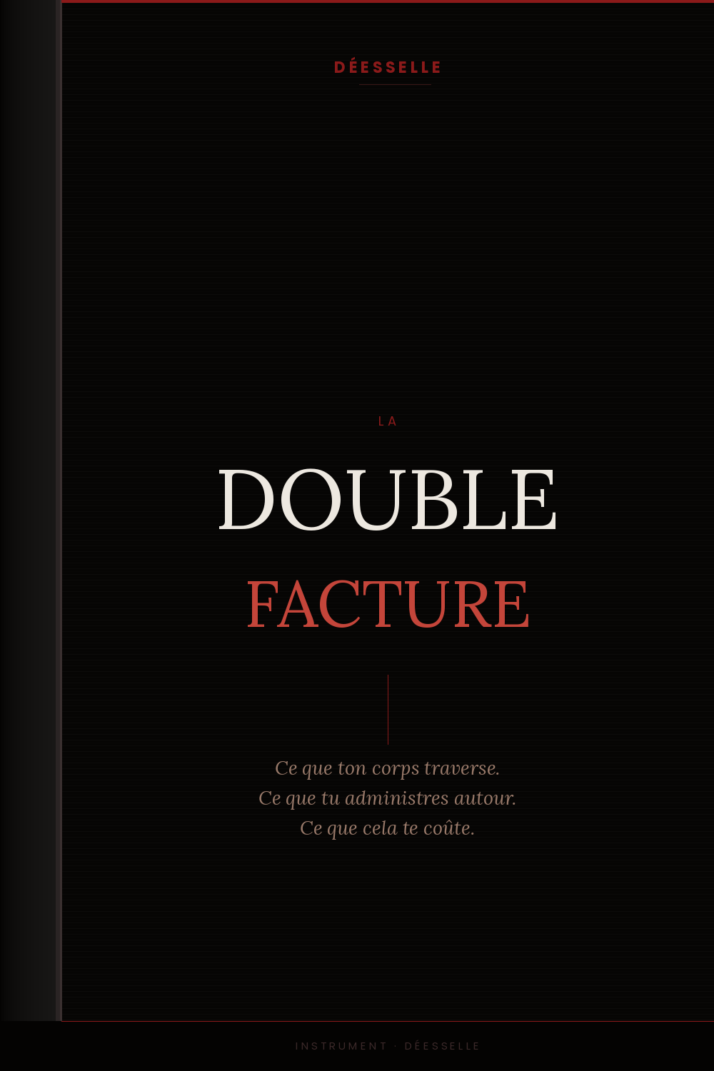 La Double Facture — cahier Déesselle